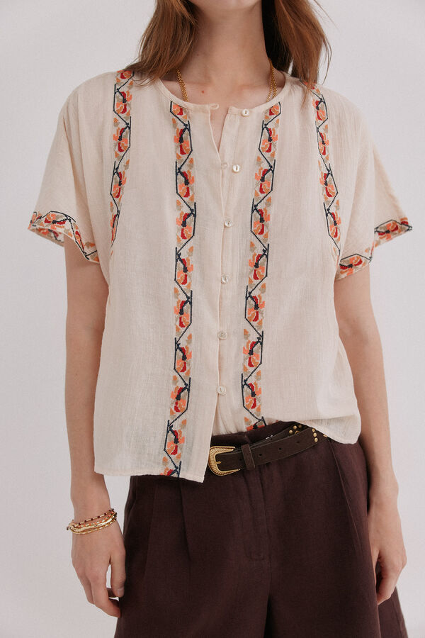 Hoss Intropia Cloe. Blusa flu&iacute;da Marfil