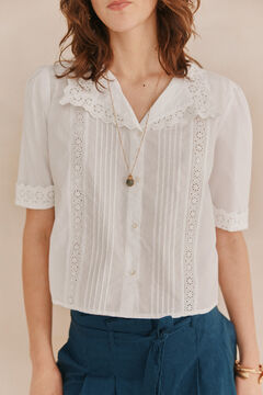 Hoss Intropia Ciara. Camisa manga corta. Blanco