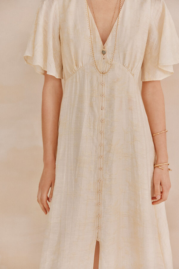 Hoss Intropia Aurora. Vestido midi Marfil