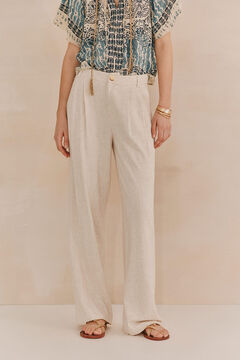 Hoss Intropia Petra. Pantalones fluidos Marfil