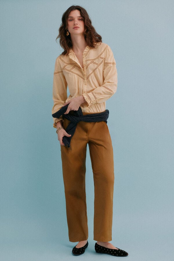 Hoss Intropia Chiara. Blusa rom&acirc;ntica Amarelo