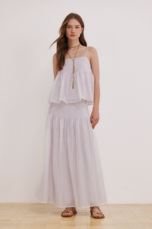 Hoss Intropia Top de al&ccedil;as com pregas coral Roxo