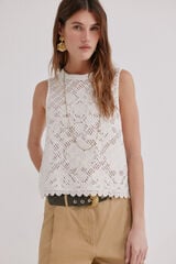 Hoss Intropia Irune. Top vazado Ecru