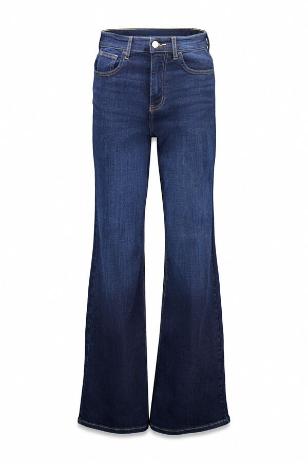 Hoss Intropia Benedetta. Calça jeans reta Azul