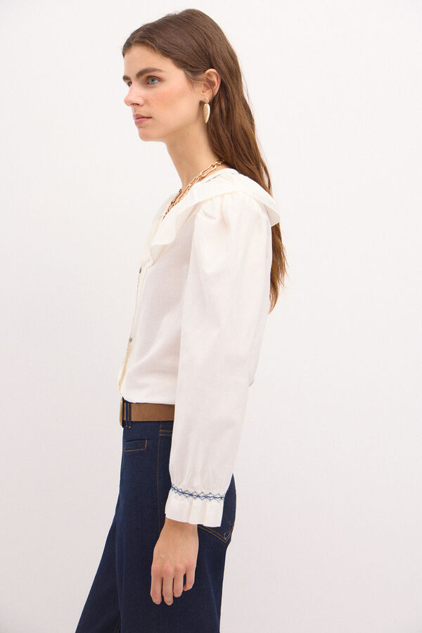 Hoss Intropia Cara. Blusa algodón Blanco