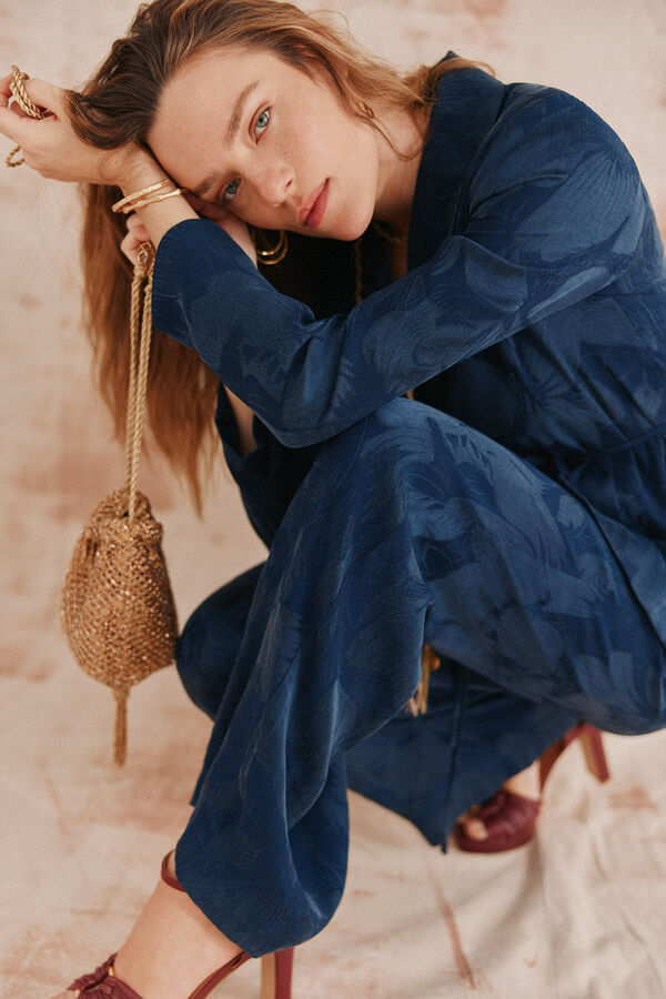 Hoss Intropia Emma. Chaqueta jacquard Azul marino