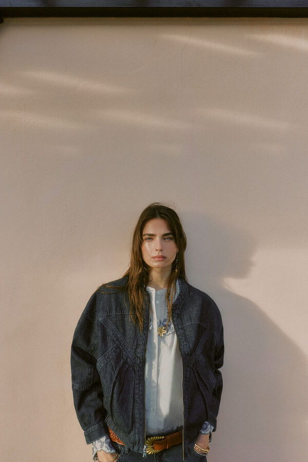 Hoss Intropia Erica. Casaco denim Cinzento