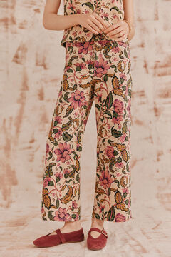 Hoss Intropia Priscila. Pantalones estampados Marfil
