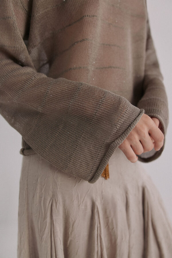 Hoss Intropia Nicole. Jersey con lentejuelas Gris