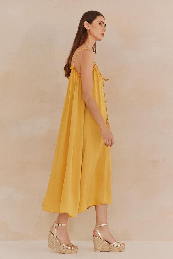 Hoss Intropia Loreto. Vestido fluido Amarillo