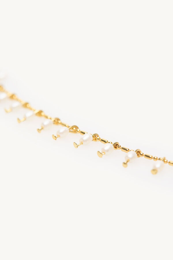 Hoss Intropia Nelly. Colar de pérolas Dourado