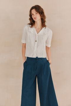 Hoss Intropia Ciara. Camisa manga corta. Blanco