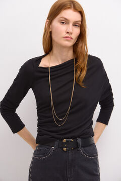 Hoss Intropia Shirin. Camiseta assimétrica  Preto