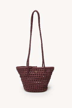 Hoss Intropia Naomi. Bolsa de cesto em pele trançado Granada