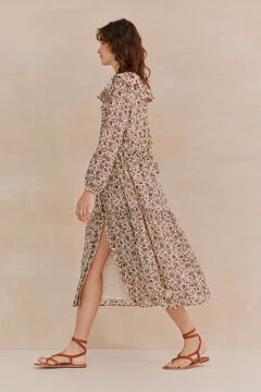Hoss Intropia Lorena. Vestido estampado Ecru