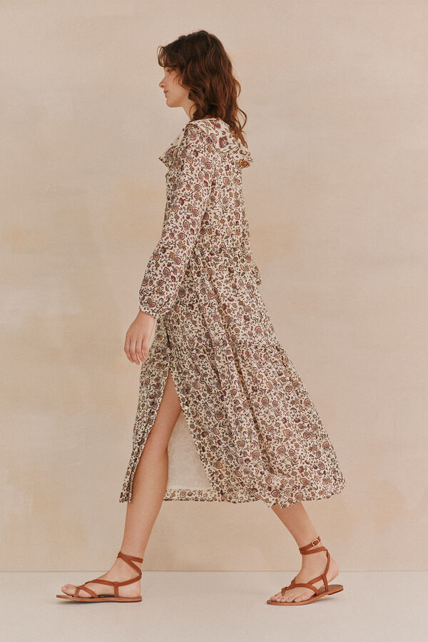 Hoss Intropia Lorena. Vestido estampado Ecru