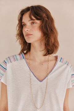 Hoss Intropia Martina. T-shirt bordada Branco