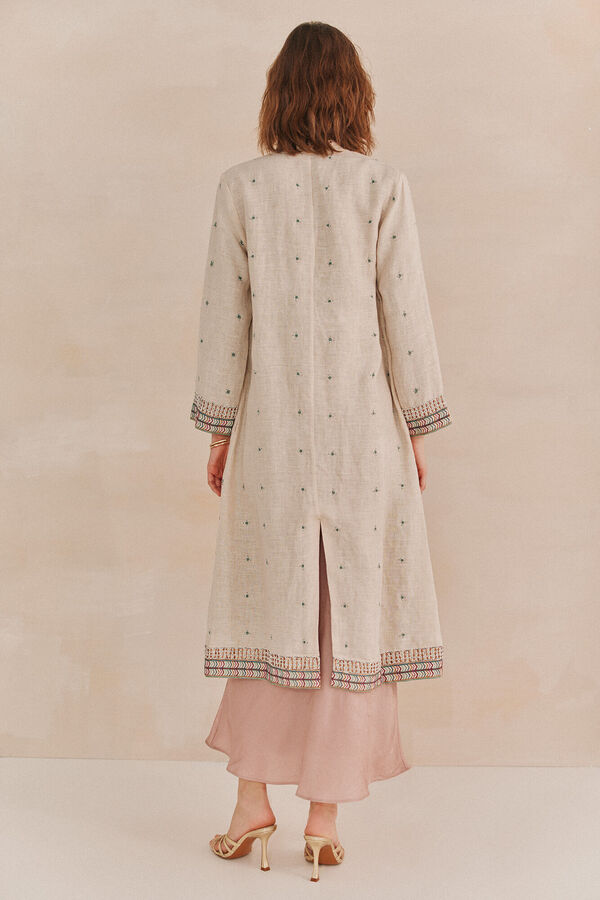 Hoss Intropia Elene. Kimono bordado Marfil