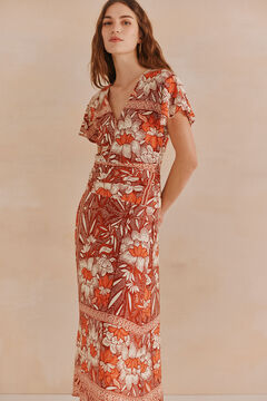 Hoss Intropia Alondra. Vestido estampado Laranja
