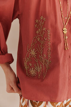 Hoss Intropia Lara. Blusa bordada cuentas Marron