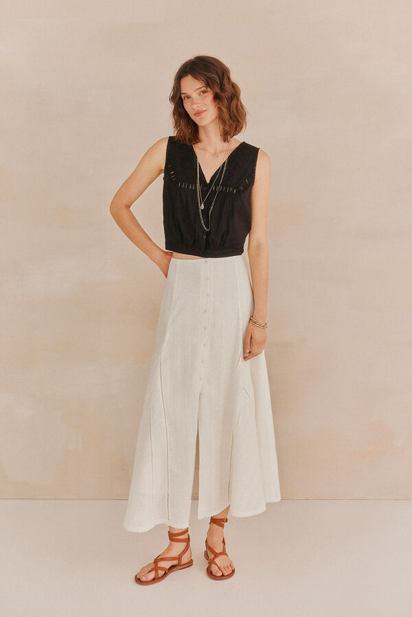 Hoss Intropia Carola. Blusa bordada Negro