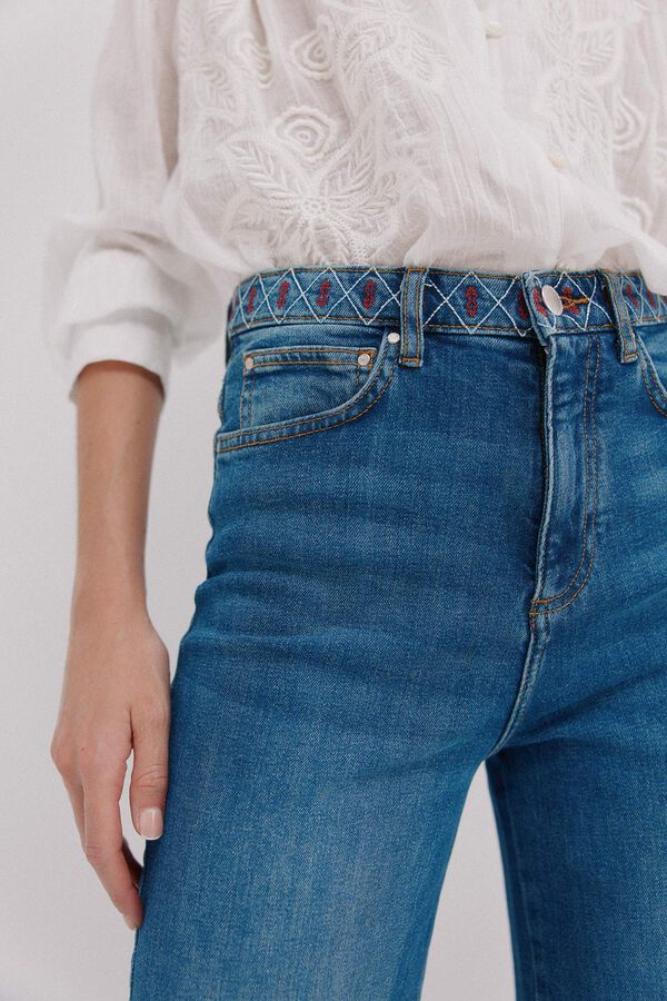 Hoss Intropia Bárbara. Jeans bordado Azul