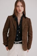 Hoss Intropia Elsa. Blazer espiga Castanho