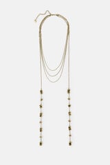 Hoss Intropia Luisa. Colar gravata banhado a ouro Dourado