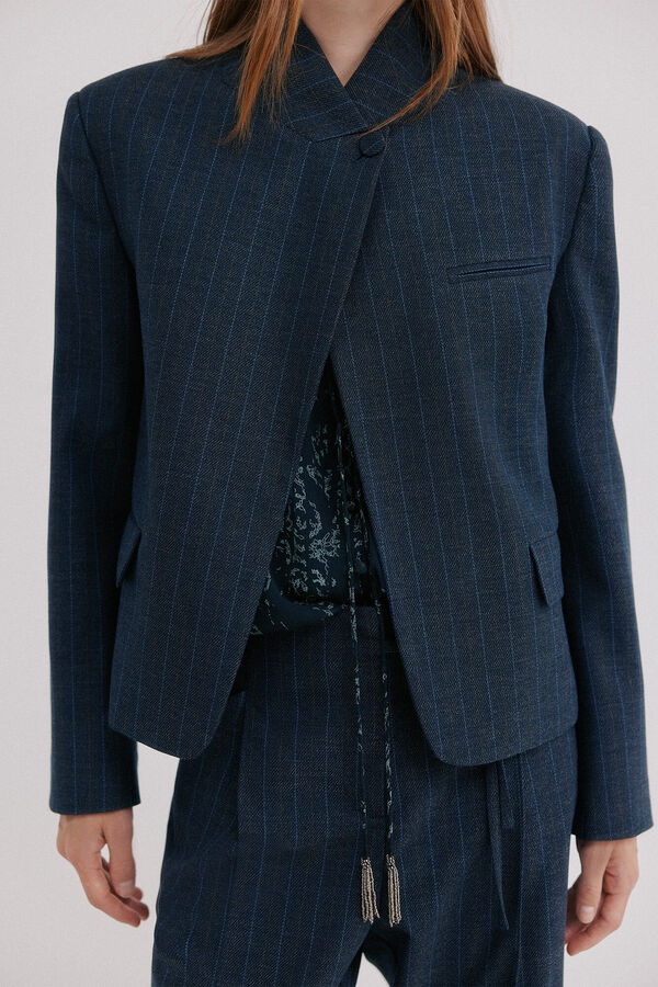 Hoss Intropia Edda. Blazer cropped Azul