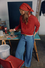 Hoss Intropia Miranda. Len&ccedil;o tipo bandana Vermelho