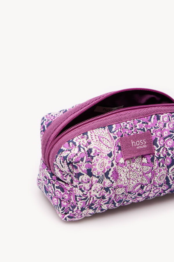 Hoss Intropia Mara. Neceser de algodón estampado Morado
