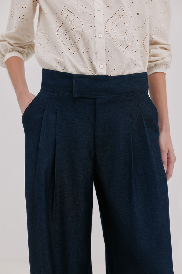 Hoss Intropia Phadrea. Pantal&oacute;n fluido Azul marino