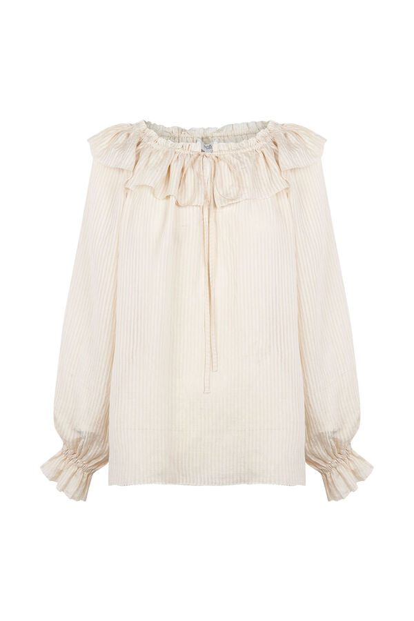 Hoss Intropia Cassandra. Blusa romântica Ecru