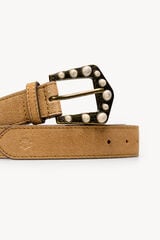 Hoss Intropia Lisa. Cintur&oacute;n de serraje Beige