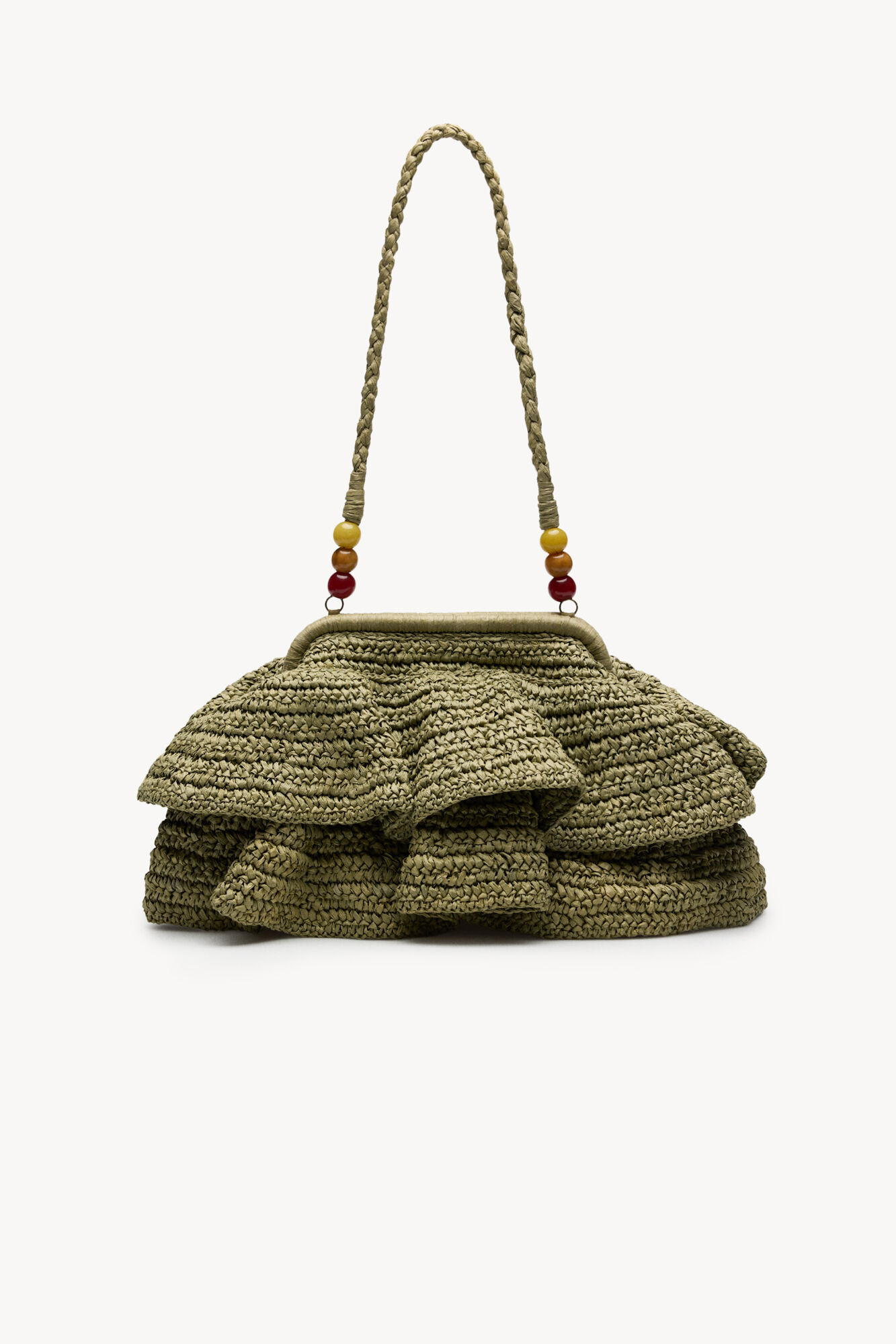 Hoss Intropia Nagore. mala com folhos de fibras naturais