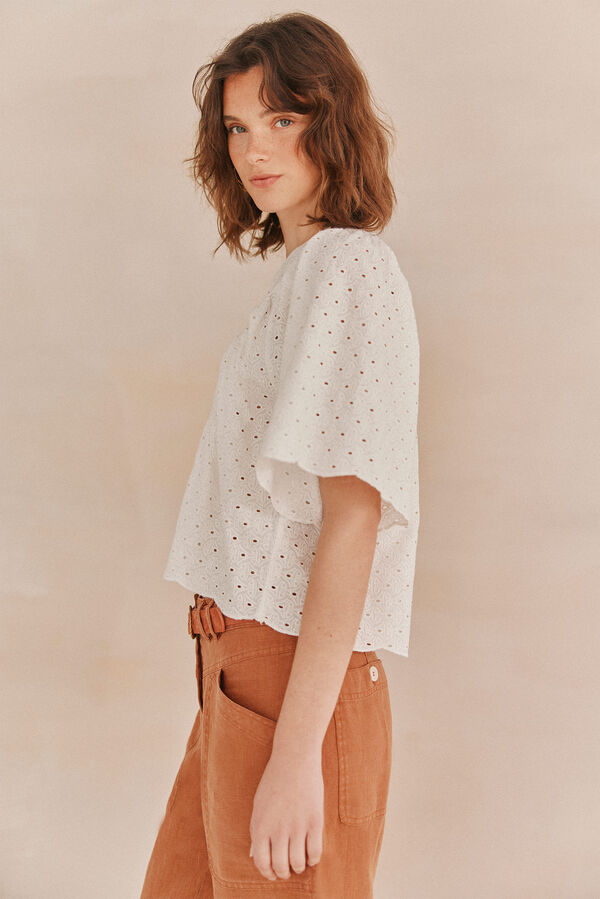 Hoss Intropia Gisela. Blusa bordada Branco