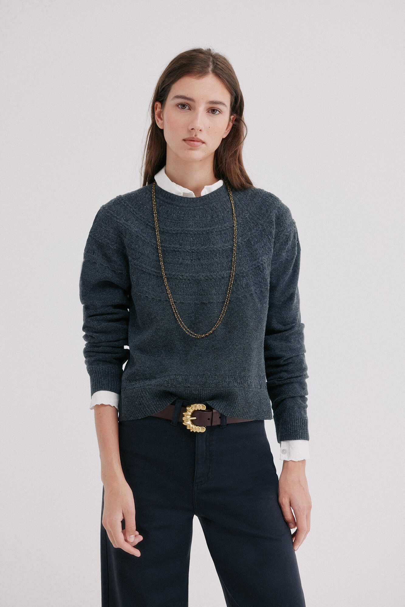 Hoss Intropia Izara. Camisola em relevo