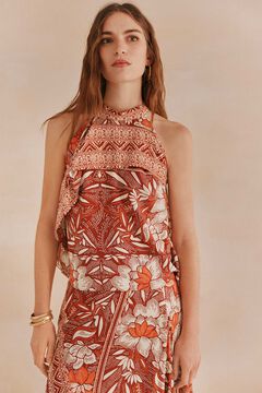 Hoss Intropia Liana. Top estampado Estampado Naranja