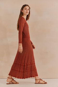 Hoss Intropia Tadea. Vestido longo de malha Vermelho
