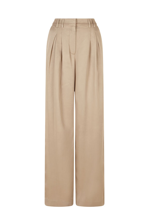 Hoss Intropia Paloma. Pantal&oacute;n doble pliegue Marfil