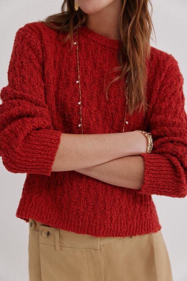 Hoss Intropia Iris. Jersey de punto rojo