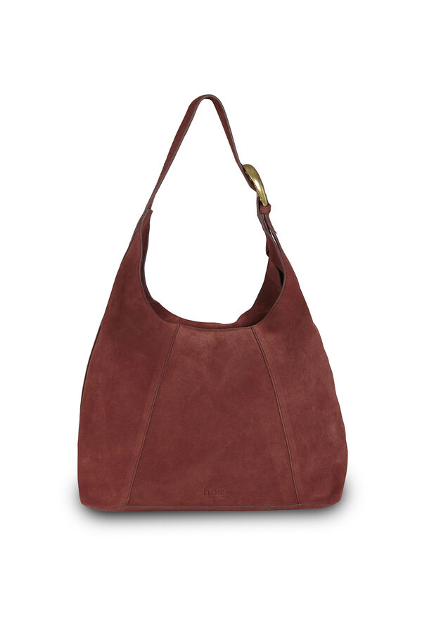 Hoss Intropia Nicole. Bolso hobo de serraje Rosa