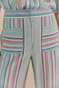 Hoss Intropia Perla. Pantalones estampados Azul