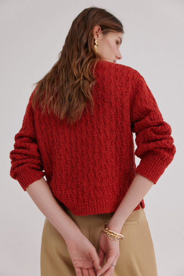 Hoss Intropia Iris. Jersey de punto rojo