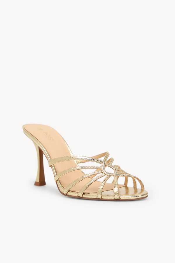 Hoss Intropia Mireia. Sandália mule Dourado
