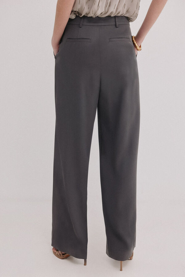 Hoss Intropia Paloma. Pantal&oacute;n doble pliegue Gris