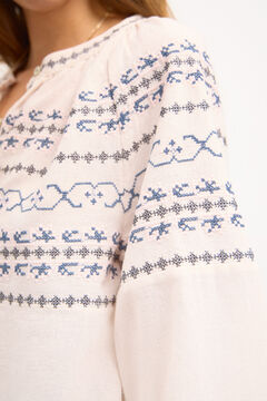 Hoss Intropia Cenille. Blusa bordada Marfil