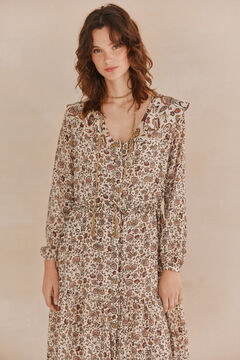 Hoss Intropia Lorena. Vestido estampado Ecru