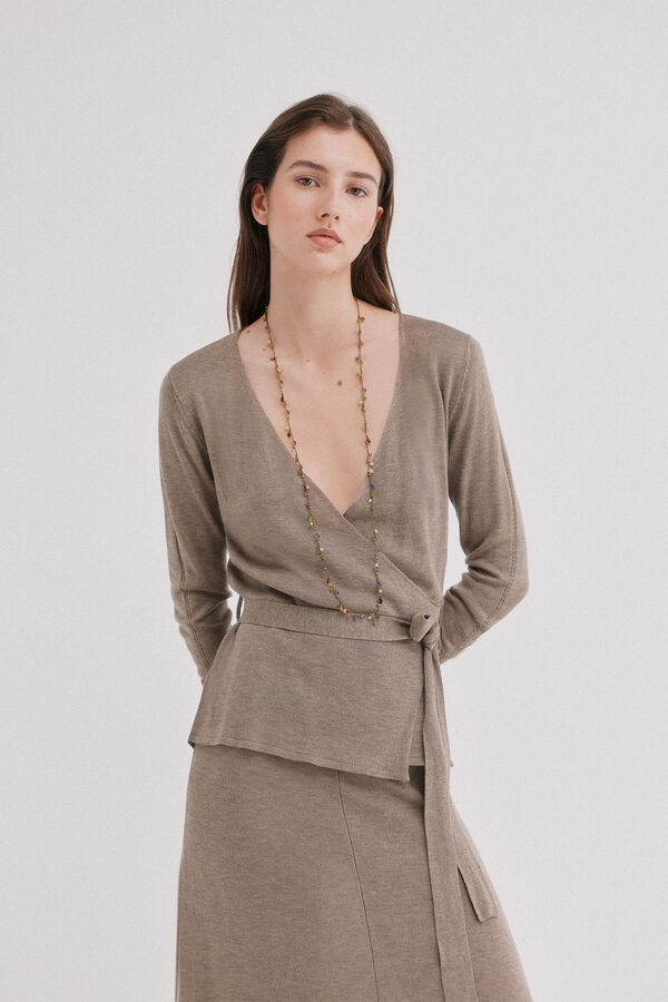 Hoss Intropia Isabetta. Casaco de malha Beige