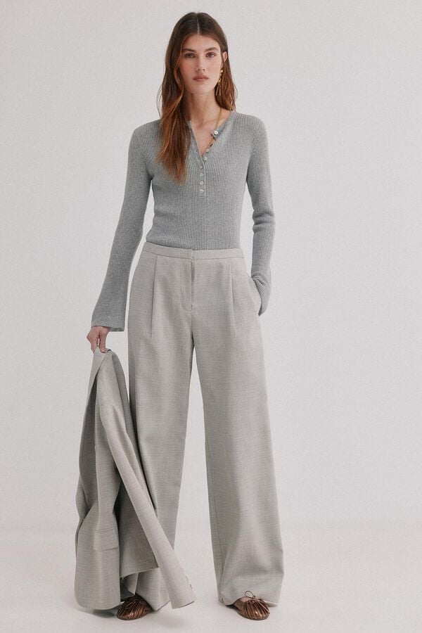 Hoss Intropia Bimba. Pantalones de traje Gris